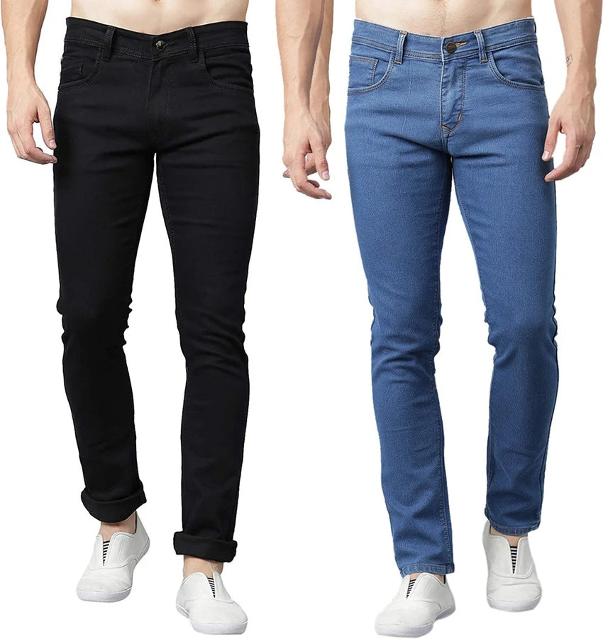 Men Regular fit Mid Rise Jeans Pack of 2