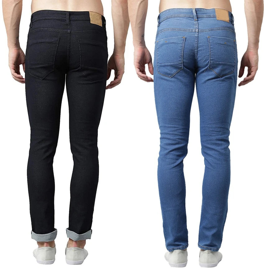 Men Regular fit Mid Rise Jeans Pack of 2