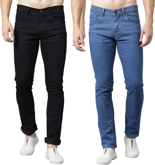 Men Regular fit Mid Rise Jeans Pack of 2
