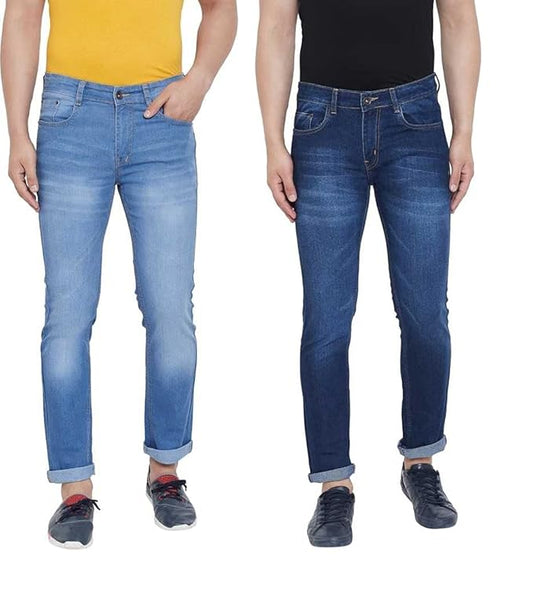 Men Regular fit Mid Rise Jeans Pack of 2