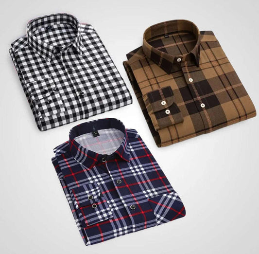 Shiptrey Branded (White,Spruce, Gaint) Checked Cotton Shirts