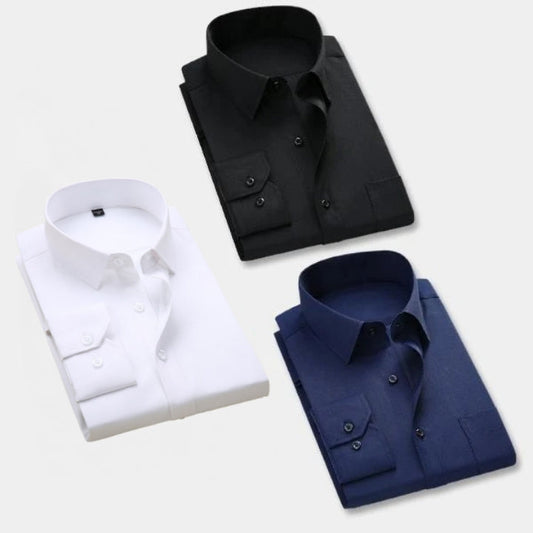 Plain Premium Cotton Shirts code-A(Pack Of 3)
