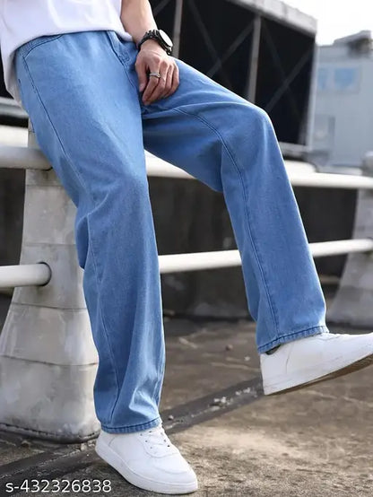 Men Straight Fit Mid Rise Jeans