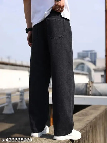 Men Straight Fit Mid Rise Jeans