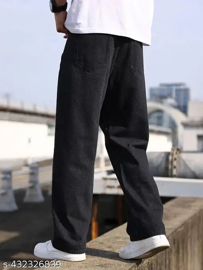 Men Straight Fit Mid Rise Jeans